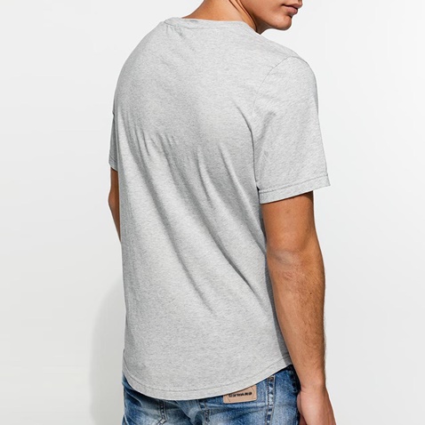 EDWARD JEANS-Ανδρικό t-shirt EDWARD JEANS JEANER γκρι μελανζέ