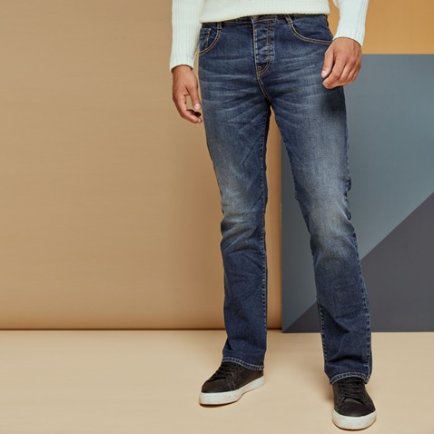 EDWARD JEANS-Ανδρικό jean παντελόνι EDWARD JEANS BAREZ-OB μπλε