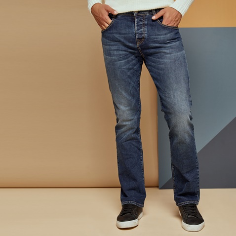 EDWARD JEANS-Ανδρικό jean παντελόνι EDWARD JEANS BAREZ-OB μπλε