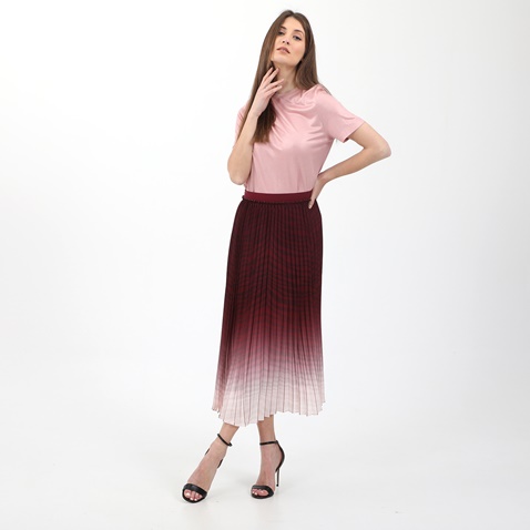 TED BAKER-Γυναικεία μπλούζα TED BAKER FABRIC INTEREST RELAXED ροζ