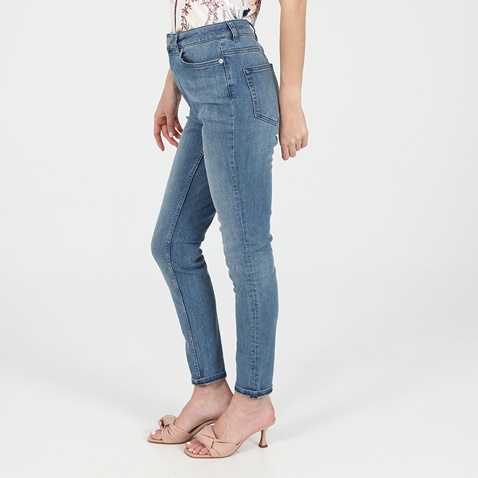 TED BAKER-Γυναικείο jean παντελόνι TED BAKER 250422 SKINNY MID WASH μπλε