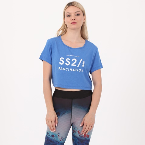 BODYTALK-Γυναικείο cropped t-shirt BODYTALK μπλε