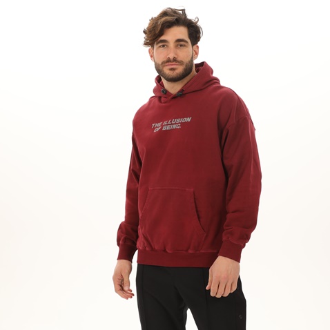 DIESEL-Ανδρική φούτερ μπλούζα DIESEL A01418-0NAZT S-UMMEREL-N73 SWEAT-SHIRT κόκκινη