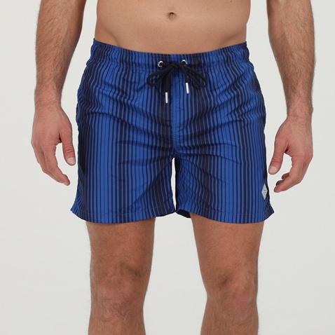 GANT-Ανδρικό μαγιό σορτς GANT G922116004 CF GRADIENT STRIPE μπλε μαύρο