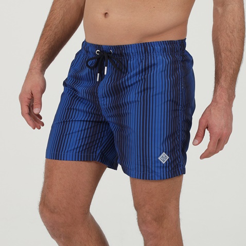 GANT-Ανδρικό μαγιό σορτς GANT G922116004 CF GRADIENT STRIPE μπλε μαύρο