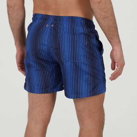 GANT-Ανδρικό μαγιό σορτς GANT G922116004 CF GRADIENT STRIPE μπλε μαύρο