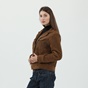 STAFF JEANS-Γυναικείο κοτλέ jacket STAFF JEANS EVA WOMAN καφέ 