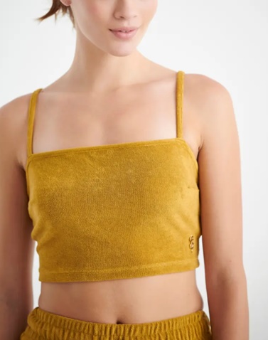 SUGARFREE-Γυναικείο crop top SUGARFREE 22818174 κίτρινο