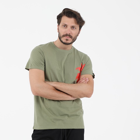 GREENWOOD-Ανδρικό t-shirt GREENWOOD GRW06 FINIKAS χακί