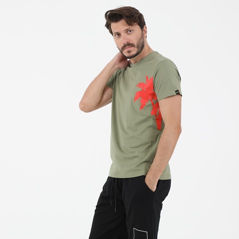 GREENWOOD-Ανδρικό t-shirt GREENWOOD GRW06 FINIKAS χακί