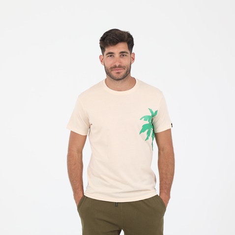 GREENWOOD-Ανδρικό t-shirt GREENWOOD GRW06 FINIKAS εκρού