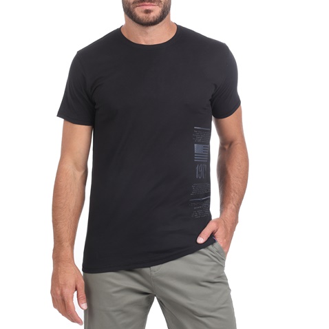 BATTERY-Ανδρικό t-shirt BATTERY μαύρο