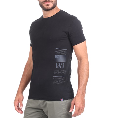 BATTERY-Ανδρικό t-shirt BATTERY μαύρο