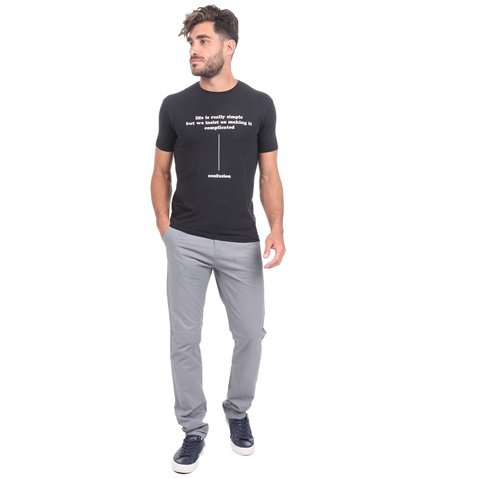 BATTERY-Ανδρικό t-shirt BATTERY μαύρο