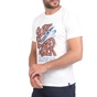 BATTERY-Ανδρικό t-shirt BATTERY FLAMA λευκό