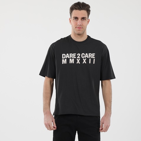 DIRTY LAUNDRY-Ανδρικό oversized t-shirt DIRTY LAUNDRY DLMT2121F D2C ανθρακί