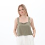 ATTRATTIVO-Γυναικείο cropped top ATTRATTIVO 9914750 χακί