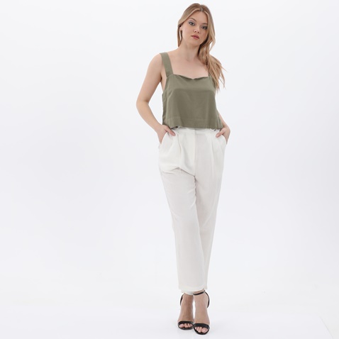 ATTRATTIVO-Γυναικείο cropped top ATTRATTIVO 9914750 χακί