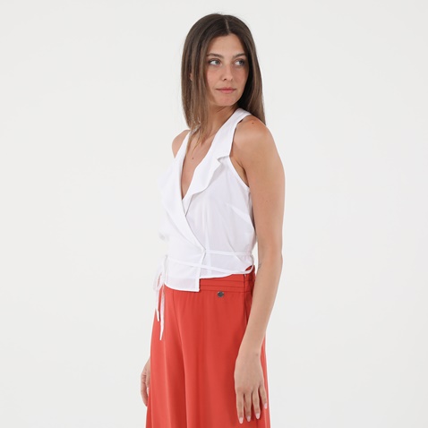 'ALE-Γυναικείο cropped top 'ALE 81259463 λευκό