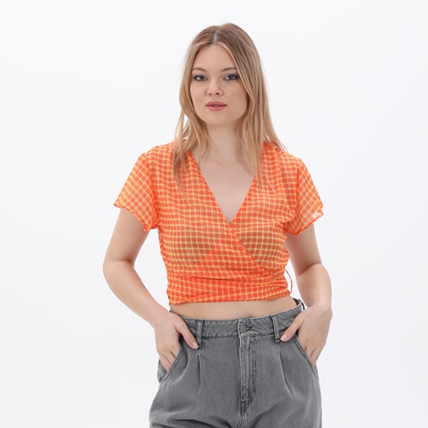 'ALE-Γυναικείο cropped top 'ALE 81295339 πορτοκαλί