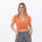 'ALE-Γυναικείο cropped top 'ALE 81295339 πορτοκαλί