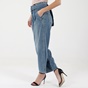 'ALE-Γυναικείο cropped jean παντελόνι 'ALE 8914281 μπλε