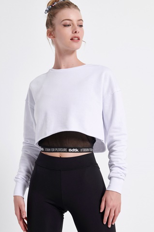 BODYTALK-Γυναικεία cropped μπλούζα BODYTALK 1212-903020 BDTKW LOOSE λευκή