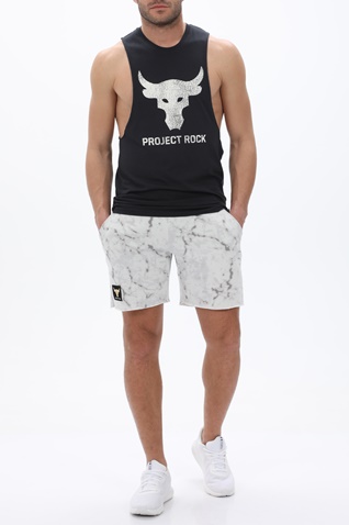 UNDER ARMOUR-Ανδρικό tank t-shirt 1373787 UA PJT ROCK BRAHMA BULL μαύρο