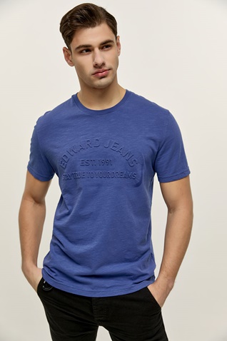 EDWARD JEANS-Ανδρικό t-shirt EDWARD JEANS MP-N-TOP-S22-019 FLYN μπλε