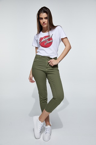 EDWARD JEANS-Γυναικείο t-shirt EDWARD JEANS WP-N-TOP-S20-007 VIVETTE λευκό