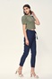 EDWARD JEANS-Γυναικεία cropped μπλούζα EDWARD JEANS WP-N-TOP-S22-002 GLYN χακί