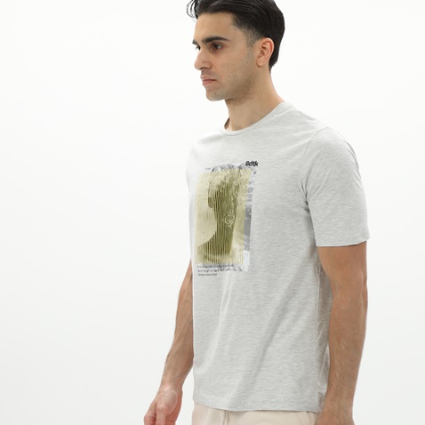 BODYTALK-Ανδρικό t-shirt BODYTALK 1231-953128 γκρι