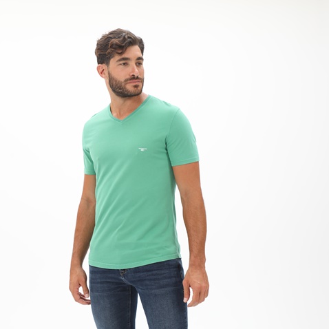 EDWARD JEANS-Ανδρικό t-shirt EDWARD JEANS  MP-N-TOP-S20-031 VINEK πράσινο