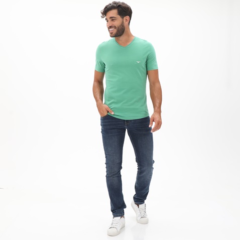 EDWARD JEANS-Ανδρικό t-shirt EDWARD JEANS  MP-N-TOP-S20-031 VINEK πράσινο