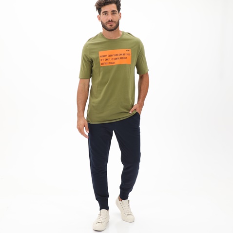 BODYTALK-Ανδρικό t-shirt BODYTALK 1221-955628 λαδί