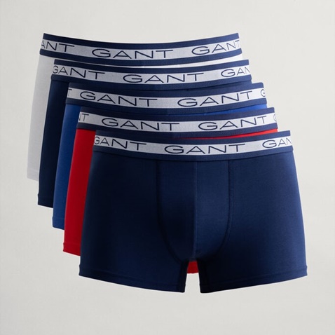 GANT-Ανδρικά εσώρουχα boxer σετ των 5 GANT 902035553 μπλε κόκκινο