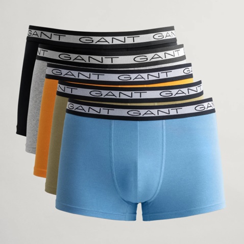 GANT-Ανδρικά εσώρουχα boxer σετ των 5 GANT 902035553 πράσινο γαλάζιο