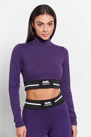 BODYTALK-Γυναικεία cropped μπλούζα  BODYTALK 1232-905220 μοβ