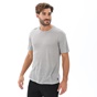 DIRTY LAUNDRY-Ανδρικό λινό t-shirt DIRTY LAUNDRY DLMT000262 PURE LINEN OPEN STICHES TEE γκρι