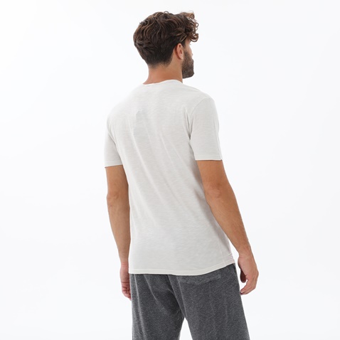 DIRTY LAUNDRY-Ανδρικό t-shirt DIRTY LAUNDRY DLMT000331 FRONT PLACKET SLUB TEE γκρι