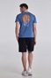 BLUE HUNTER-Ανδρικό t-shirt BLUE HUNTER 22003010318 SURFER'S VIBE μπλε