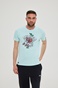 BLUE HUNTER-Ανδρικό t-shirt BLUE HUNTER 23001011520 CHERRY πράσινο μέντας