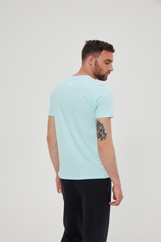 BLUE HUNTER-Ανδρικό t-shirt BLUE HUNTER 23001011520 CHERRY πράσινο μέντας