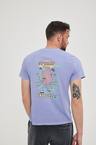 BLUE HUNTER-Unisex t-shirt BLUE HUNTER 23003011224 OCTOPUS μοβ