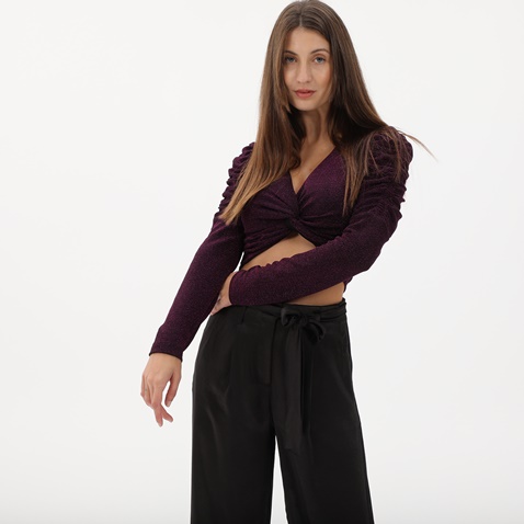 'ALE-Γυναικείο cropped top 'ALE 8916137 φούξια