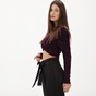 'ALE-Γυναικείο cropped top 'ALE 8916137 φούξια