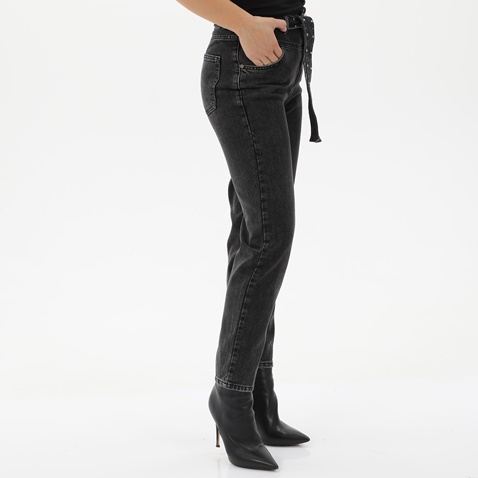 ATTRATTIVO-Γυναικείο mom's fit jean παντελόνι ATTRATTIVO 9912316 μαύρο