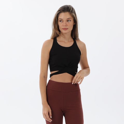 BODYTALK-Γυναικείο αθλητικό cropped top BODYTALK 1212-902020 μαύρο