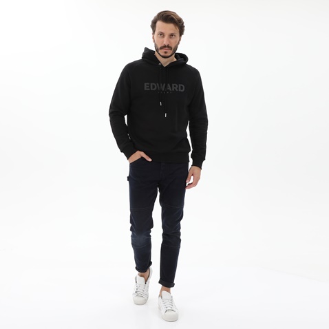 EDWARD JEANS-Ανδρική φούτερ μπλούζα EDWARD JEANS MP-N-FLS-W22-024 JUDSON μαύρη