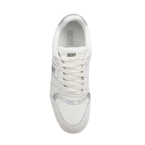 DKNY JEANS-Γυναικεία sneakers DKNY K4215349 ODLIN λευκά ασημί